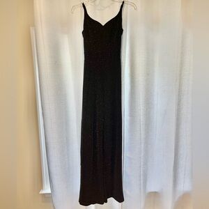 Bailey Blue Small Black Grey Sparkly Glitter Jumpsuit Pantsuit Adjustable Straps